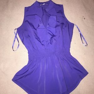 Purple silk Gianni Bini top